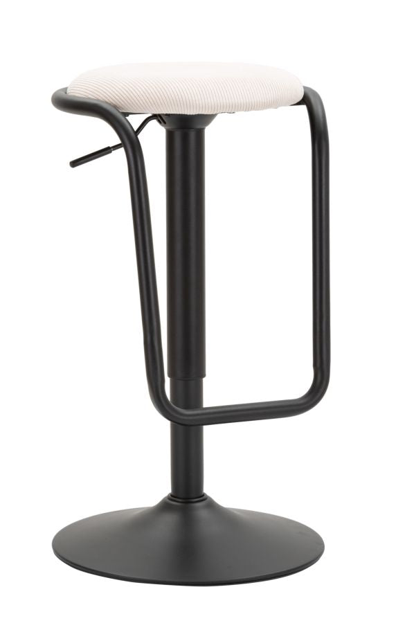Sgabello Bar Destiny Bianco Ø41x61 cm in Ferro e Compensato e Spugna e Poliestere Nero e Bianco acquista
