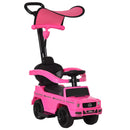 Macchina Cavalcabile a Spinta per Bambini 85,5x40,5x95 cm con Licenza Mercedes Benz G350 Tettuccio e Maniglia in PP Rosa  
