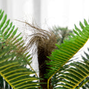 Pianta Artificiale di Palma con 18 Foglie Altezza 85 cm Vaso Incluso Verde      