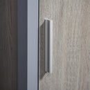 Mobile a Colonna per Bagno 40x30x160 cm 3 Mensole 1 Anta Grigio