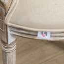 Set 2 Sedie 51x55x 96 cm in Legno e Tessuto Crema