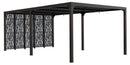 Pergola da Giardino 3,6x6 m in Alluminio con 5 Pannelli Moucharabieh Grigio Antracite 
