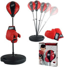 Set Boxe Giocattolo per Bambini H87-120 cm con Sacco da Pugilato da Terra e Guantoni