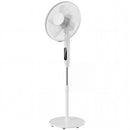 Ventilatore da Terra 45x42x138 cm con Telecomando 3 Velocità e 2 Modalità in ABS PP Acciaio Bianco      