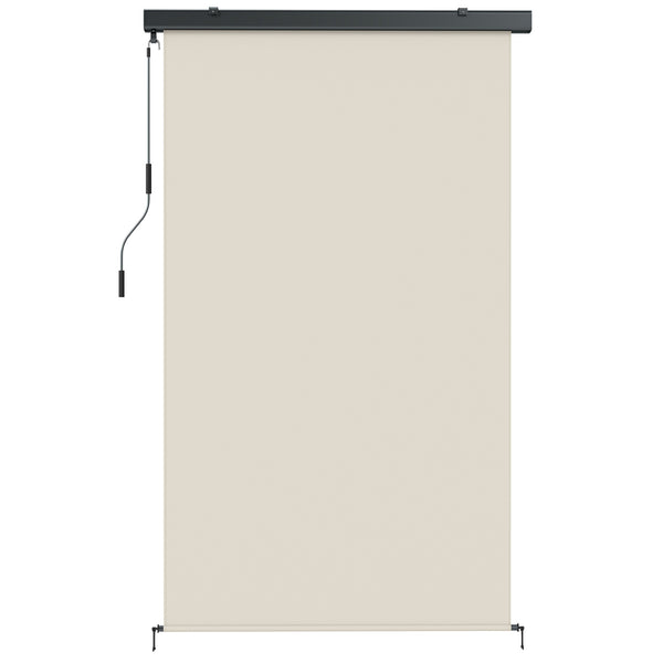 Tenda a Rullo Avvolgibile 250x160 cm con Cassetta in Alluminio e Manovella in Poliestere Anti-UV Bianco Crema prezzo