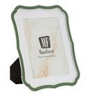 Cornice Margot Verde 22,1x1,4x27,2 cm in Zinco e Vetro Verde e Argento      