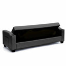 Divano Letto 205x84x89 cmin Similpelle Nero