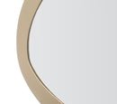 Specchio da Muro Saturno Tortota 71x1,5x48 cm in Ferro e MDF e Specchio Grigio tortora      