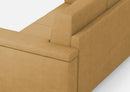 Divano Angolare 7 Posti 286x286x85 cm Marrak in Tessuto Ocra