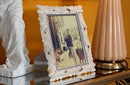 Cornice Butterfly 23x2x27,7 cm in Resina e Vetro Crema      