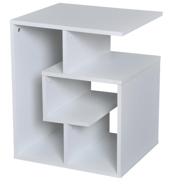 Libreria a 3 livelli in Legno Bianco 45x40x55 cm sconto