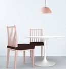 Set 2 Coprisedie Elasticizzati in Poliestere Marrone