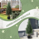 Set 2 Piante Artificiali Albero di Cipresso Ø40x90 cm in PE Anti-UV Verde      