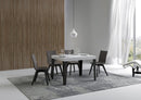 Tavolo Allungabile 110-194x70x77 cm Flame Bianco Frassino e Antracite