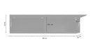 Pensile 1 Anta Vasistas 180x40x30 cm Maruska Grigio Antracite Opaco