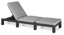 Lettino Prendisole in Resina con Cuscino Bauer Daytona Graphite