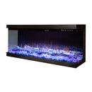 Camino Elettrico da Incasso 56,1x103,5x31,7 cm Effetto Fiamma 1500W Haiti 40 Nero
