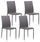 Set 4 Sedie 43,5x46,5x90,5 cm in Similpelle Grigio