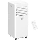 Condizionatore Portatile 3 in 1 con Deumidificatore 29,2x32x71 cm Timer 24 Ore e Telecomando in Plastica ABS Bianco  