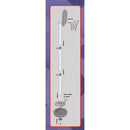 Basket Canestro Piantana per Bambini Altezza Regolabile 120 cm con Pallone      