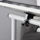 Comodino con 2 Cassetti Altezza Regolabile 60x40x80-90 cm in Truciolare  Bianco