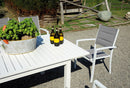 Tavolo Allungabile da Giardino in Alluminio Piano in Doghe Vorghini Camaiore Bianco