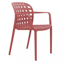 Sedia da Giardino Sharon 58x57,5x82,5 h cm in Polipropilene Rosso