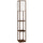 Lampada da Terra 26x26x160 cm Struttura con Ripiani Luce Regolabile Interruttore a Pedale e Porte USB in MDF Marrone