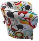 Poltrona Imbottita 65x65x75 cm in Tessuto Renier Cerchi