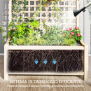 Fioriera da Giardino 90x45x183 cm con Traliccio per Piante Rampicanti in Legno Naturale      