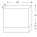 Pensile Bagno Lavanderia con 1 Anta e Vano a Giorno 43x27x58 cm in Nobilitato Olmo Scuro
