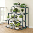 Scaffale Porta Piante 94x84x110 cm a 4 Livelli in Acciaio Verde Scuro      