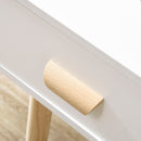 Set 2 Comodini 40,5x30,5x60 cm con Cassetto in Legno Color Rovere e Bianco      