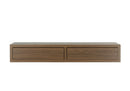 Mensola da Parete con 2 Cassetti 88,2x13,4x23,7 cm in Fibra di Legno Domino Maxi Rovere Tabacco