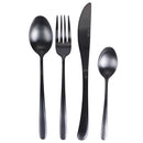 Servizio Set di Posate 24 Pezzi in Acciaio Nero Lucido Villa d'Este Home Tivoli Drop
