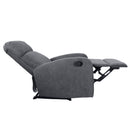 Poltrona Relax Reclinabile Manuale 75x65x101 cm in Tessuto Grigia