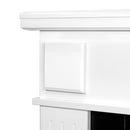 Camino Elettrico da Pavimento 99,7x103,4x27 cm Effetto Fiamma 2000W Oscar & Galileo gold Bianco/nero