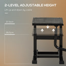 Cavalletto Alzamoto max 150kg con Superficie in Gomma e Manovella 48x34x43 cm in Acciaio Nero
