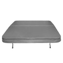 Telo Copertura per Vasca Idromassaggio 220x220x10 cm Design Pieghevole con Maniglie e Cinghie Grigio  