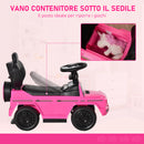 Macchina Cavalcabile a Spinta per Bambini 85,5x40,5x95 cm con Licenza Mercedes Benz G350 Tettuccio e Maniglia in PP Rosa  