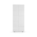 Armadio Guardaroba con Appendiabiti e Ripiani 78x31x186,5 cm Modello Dama Bianco Lucido