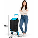 Carrello per la Spesa Poseidon Trolley con Rivestimento Termico 36x30x90 cm e Ruote Blu      