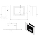 Camino a Bioetanolo da Parete 90x63 cm Flig Indianapolis Bianco