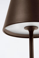Lampada da Tavolo Ø12x38 cm in Acciaio Marrone