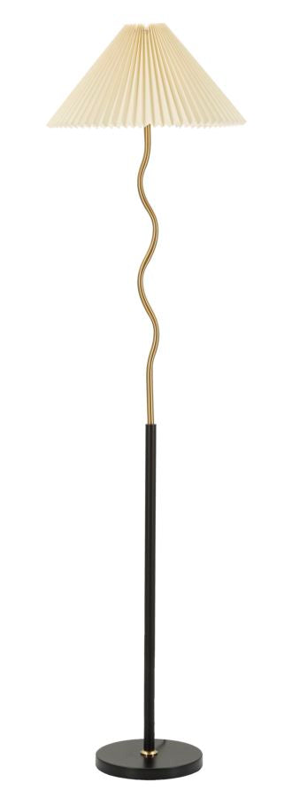 online Lampada da Terra Closy Ø46x172 cm in Ferro e Plastica Nero e Oro