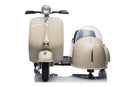 Moto Elettrica per Bambini Licenza Piaggio Vespa Sidecar 12V Crema