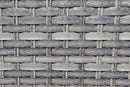 Set Salotto da Giardino Divano 2 Poltrone e Tavolino con Cuscini in Wicker Grigio
