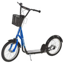 Monopattino per Bambini Ruote da 16 in Metallo Blu e Nero