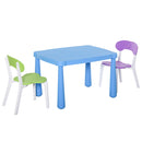 Set Tavolino con 2 Sedie per Bambini in Polipropilene Multicolor