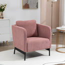 Poltroncina 73x74x82 cm in Velluto a Coste Rosa